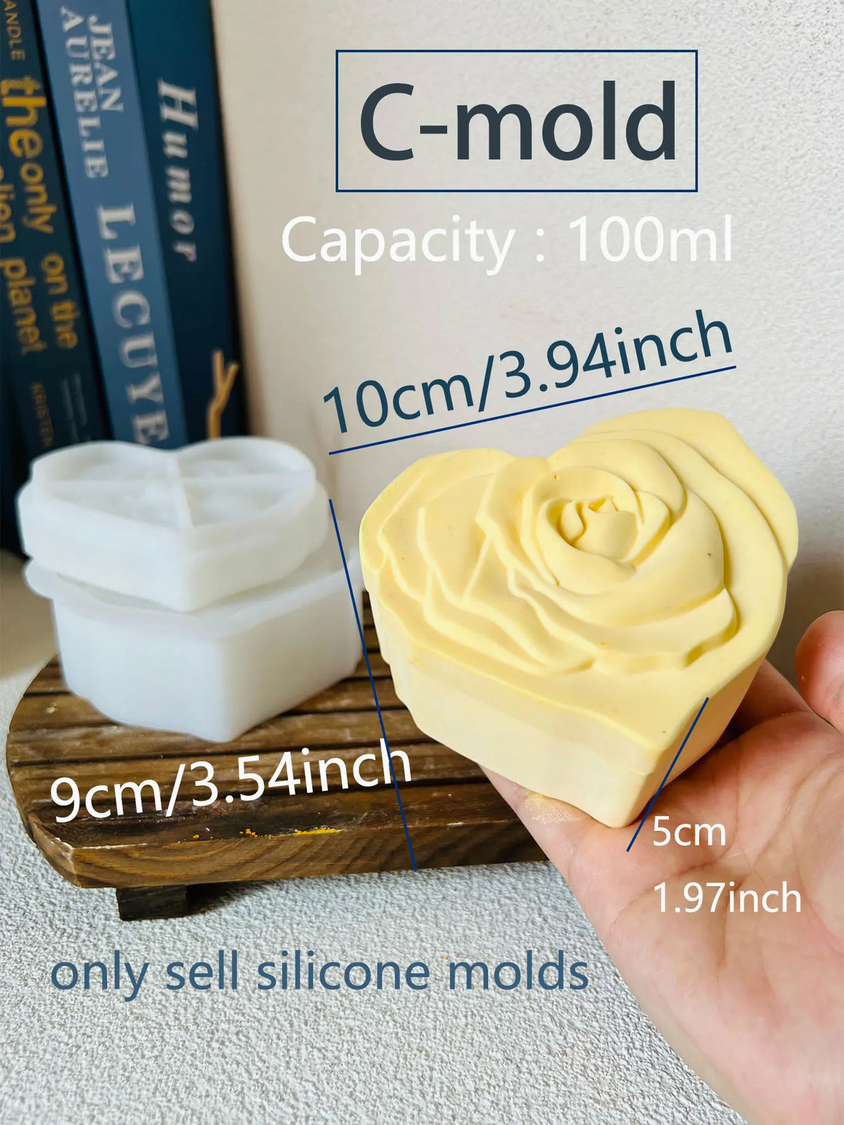 Silicone Resin Mold Set – Candle Jar, Rose & Storage Box