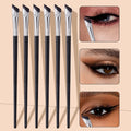 6-Piece Angled Eyeliner & Eyebrow Brush Set | Precision Eye Makeup