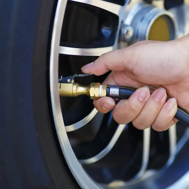 Brass Clip-On Tire Air Chuck Inflator Valve Adapter – 8mm