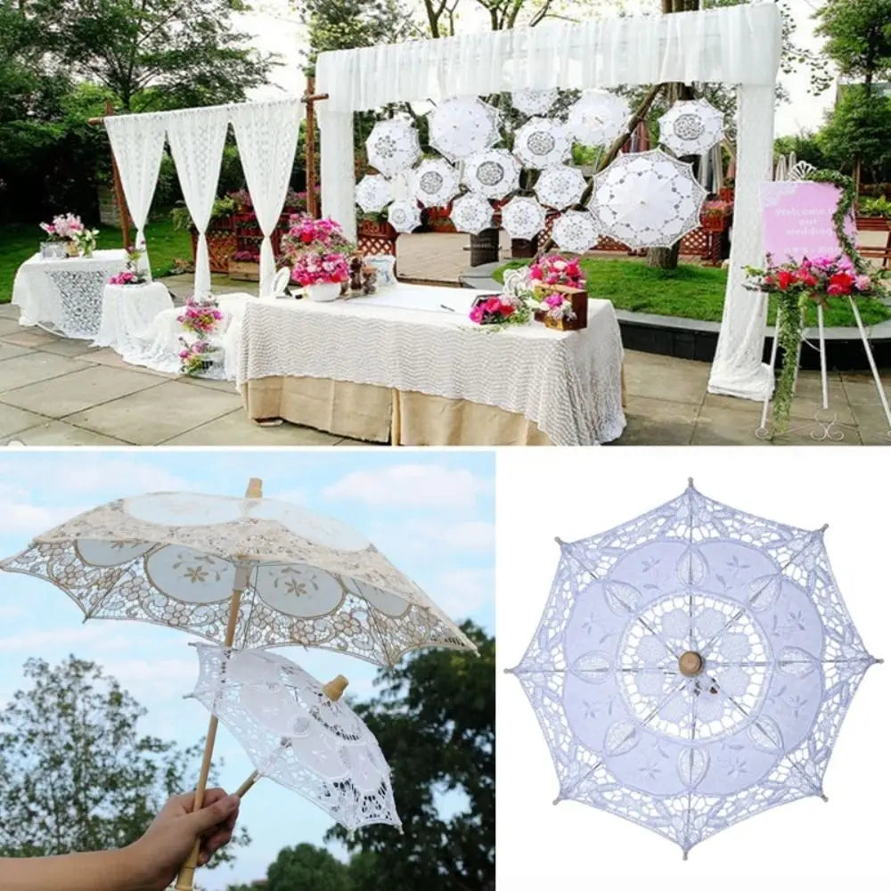 Embroidery Lace Parasol Umbrella – Wedding & Photo Prop