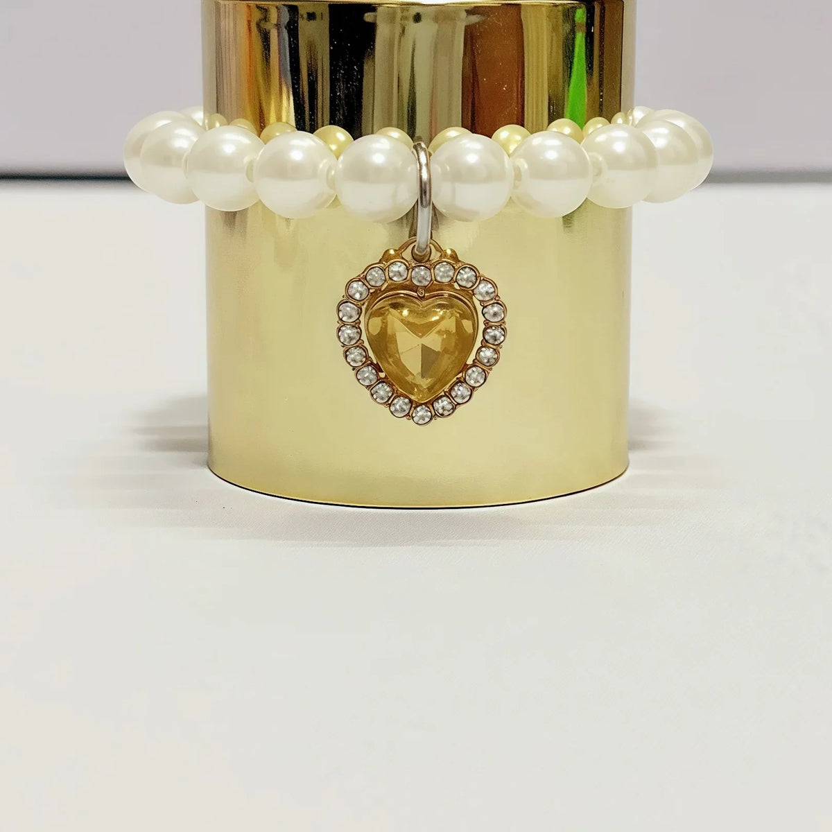 Pearl Gemstone Necklace for Labubu Dolls – 15/17cm Collar