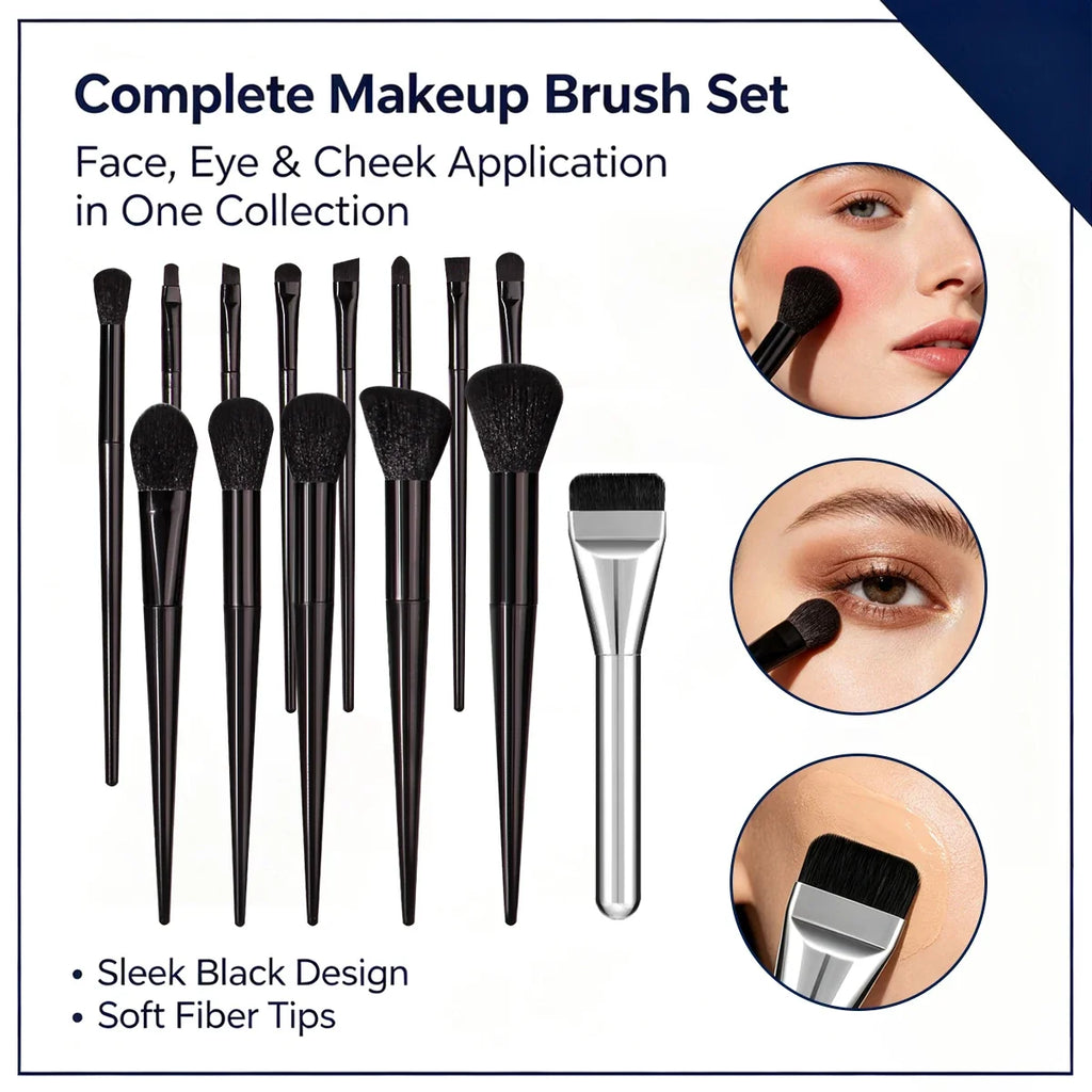 14-Piece Makeup Brush Set – Soft Synthetic, Professional Quality