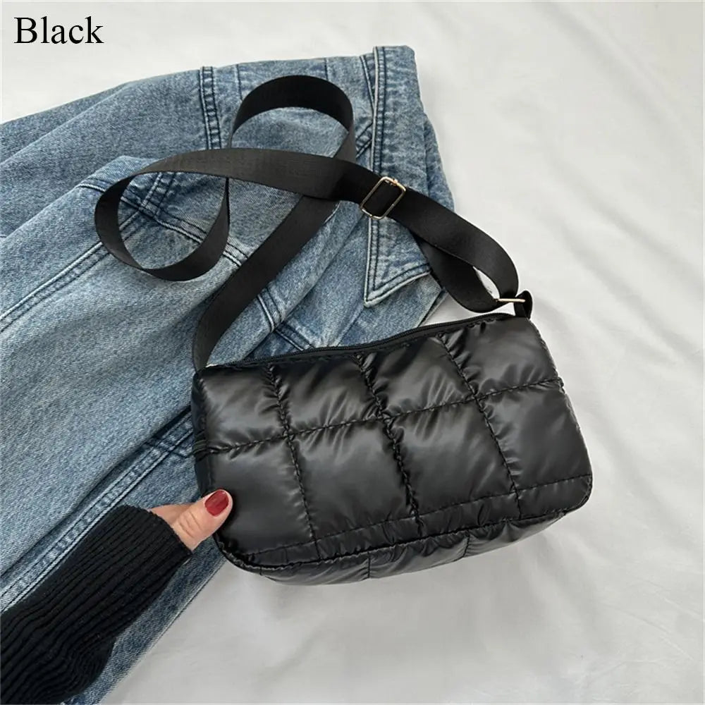 Women's Quilted Cloud Pleated Shoulder Bag | Elegant Messenger