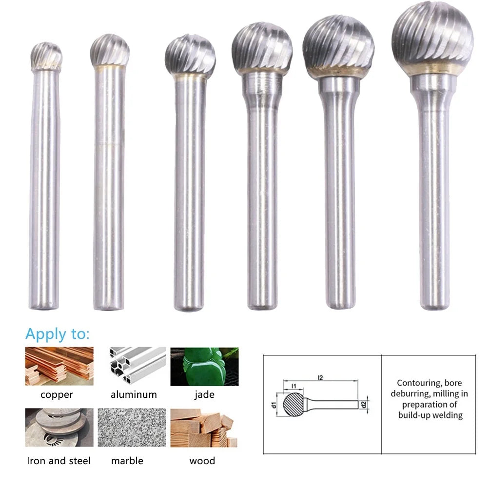 Carbide Ball Head Rotary Burr | Die Grinder Bit – DAZZLEEX