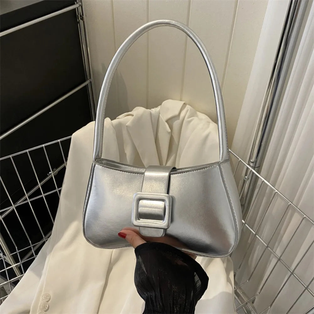 Women's PU Leather Underarm Shoulder Bag | Casual Sling Tote