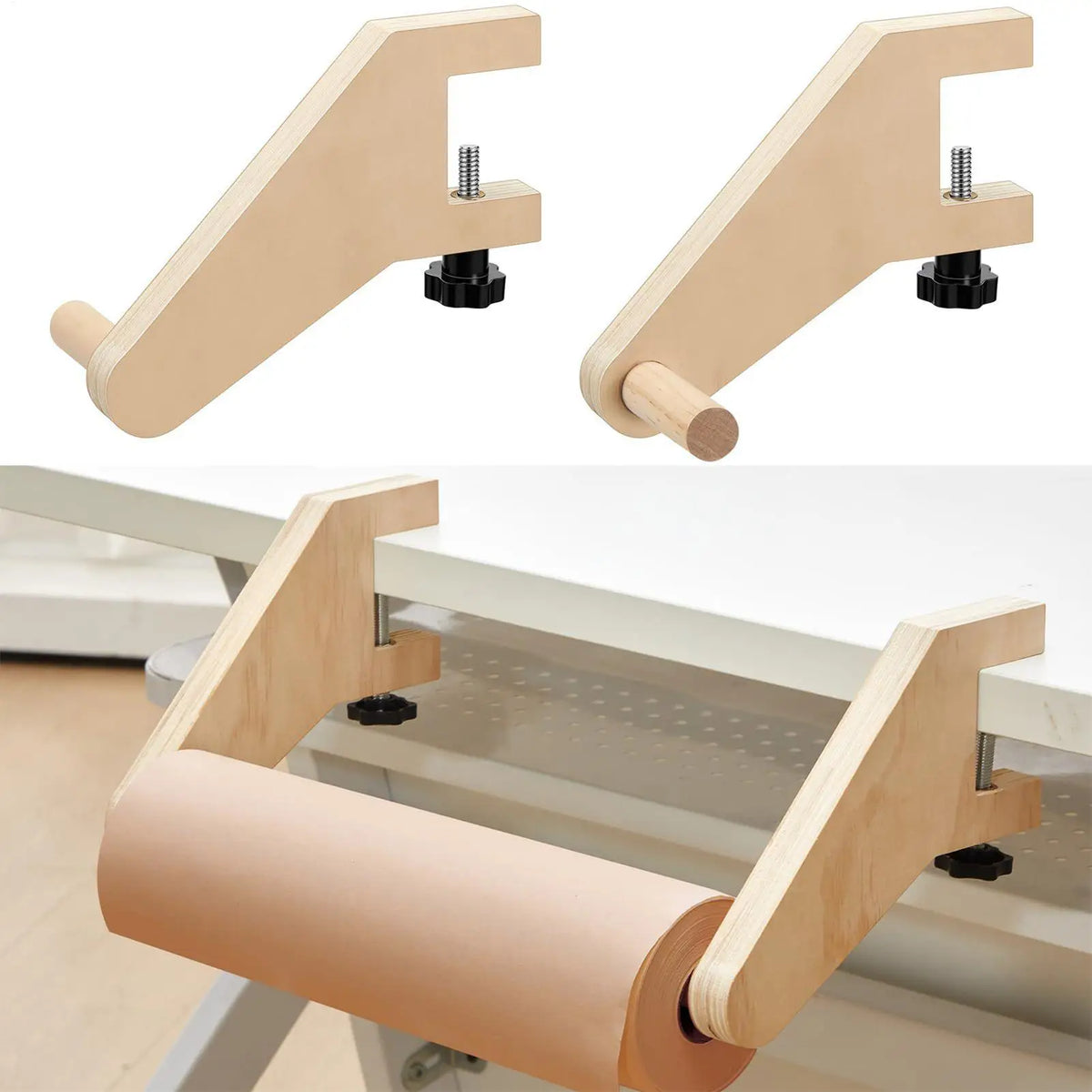 Wooden Craft Paper Roll Holder & Tabletop Drawing Easel