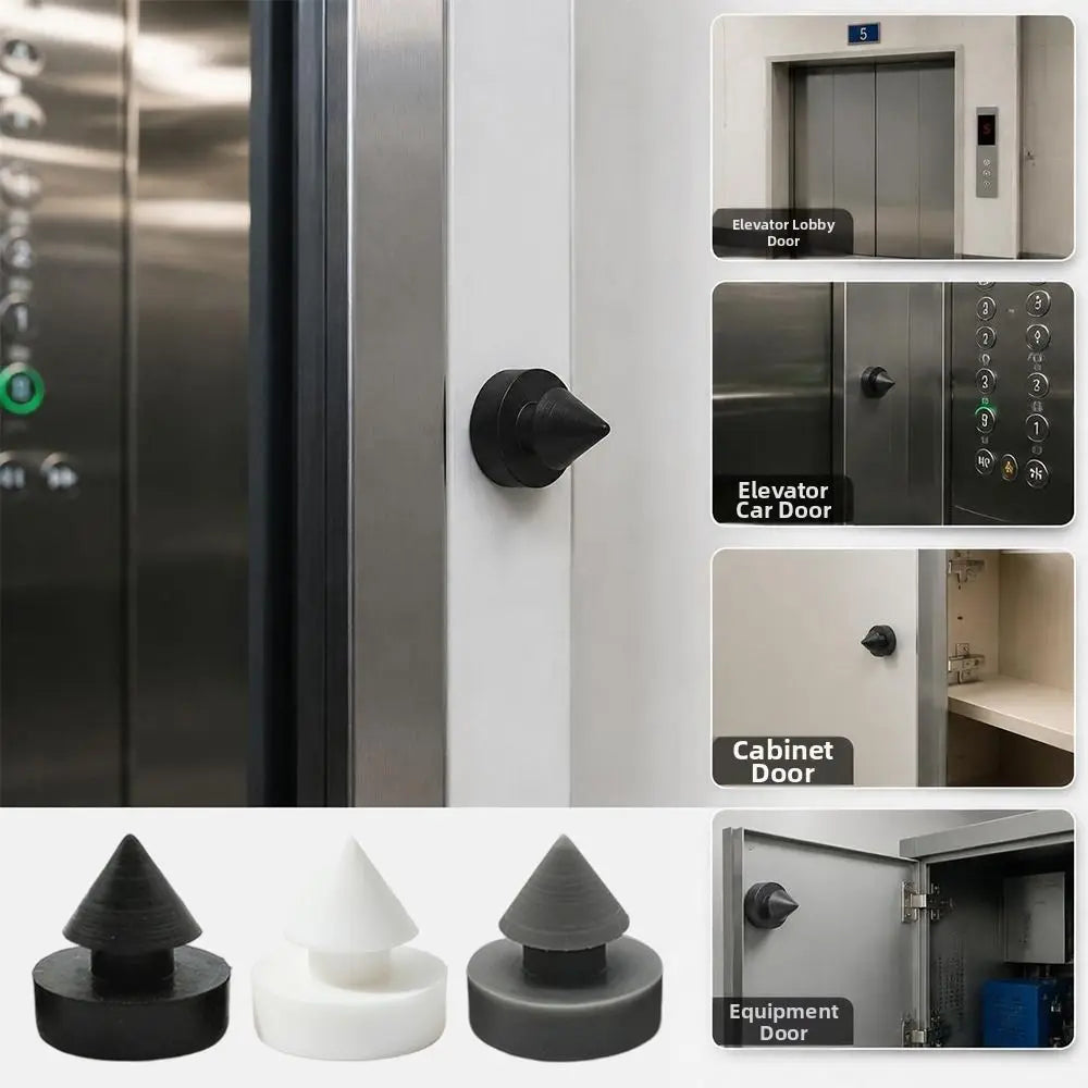 Rubber Elevator Door Bumper Stoppers 12mm | 10-Pack, 3 Colors