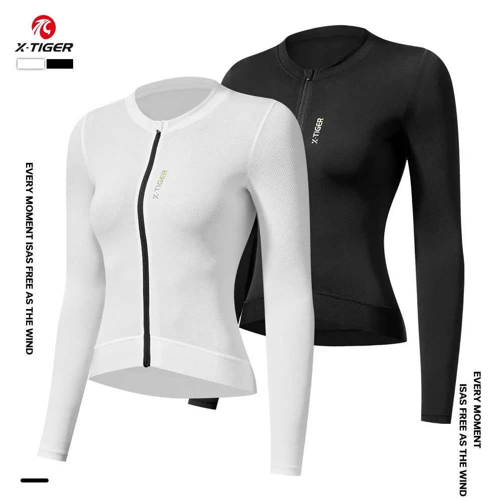 X-TIGER Women's Long Sleeve Cycling Jersey – UV MTB Road Bike