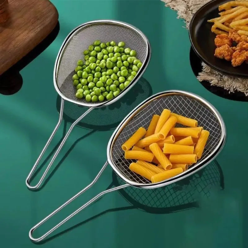 Stainless Steel Strainer Scoop – Frying & Drain Filter Spoon
