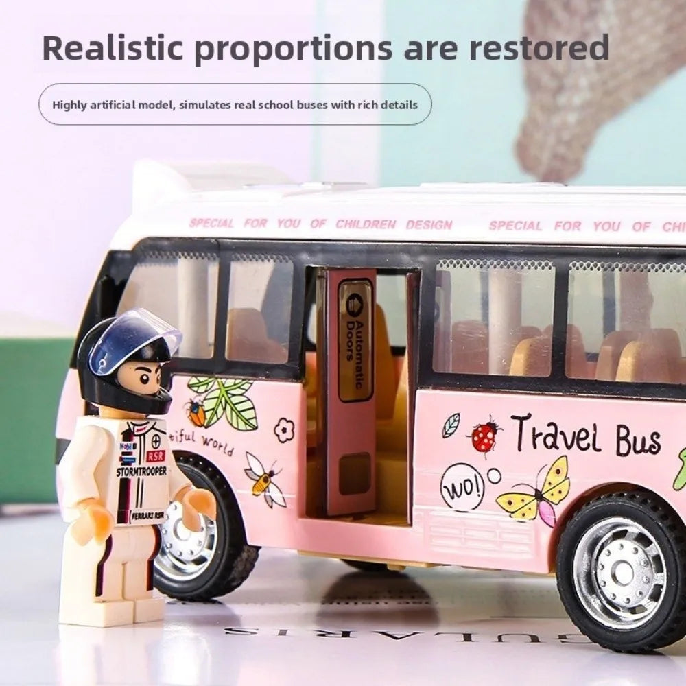 Interactive School Bus Toy – Lights, Sounds & Open Doors
