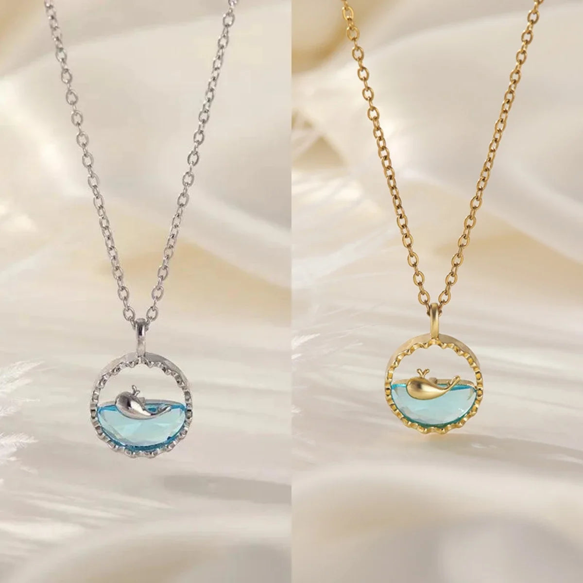 Women's Heart Pendant Stainless Steel Clavicle Chain Necklace