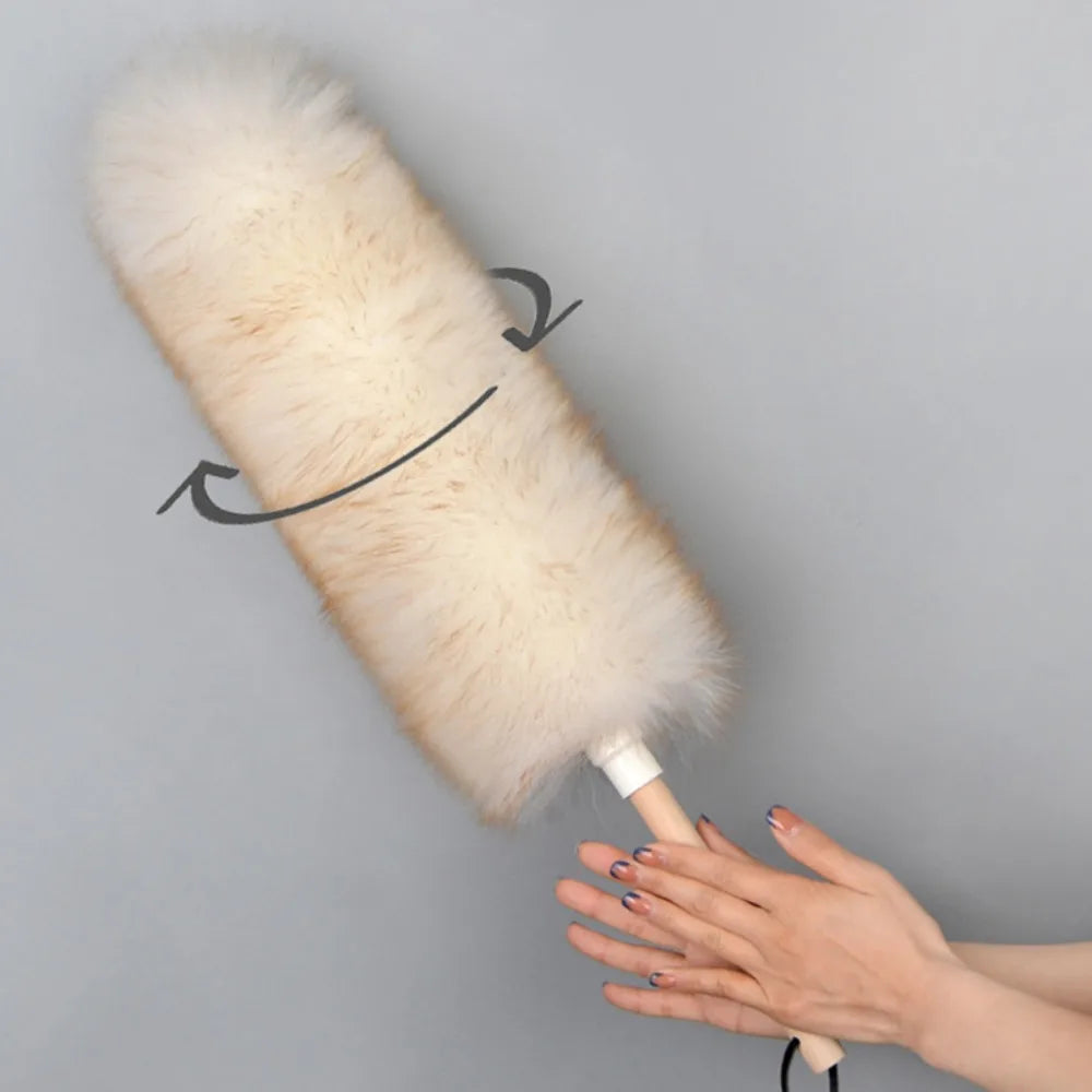 Wool Microfiber Duster – Washable Home & Car Cleaning Brush