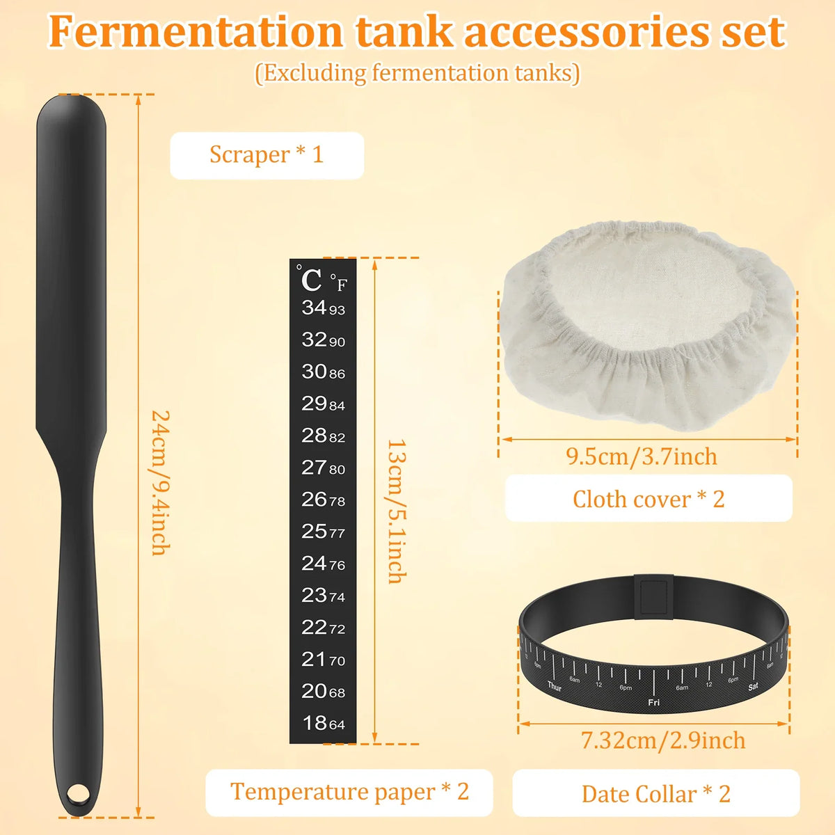 Sourdough Starter Jar Kit 900ml Glass Fermentation Container