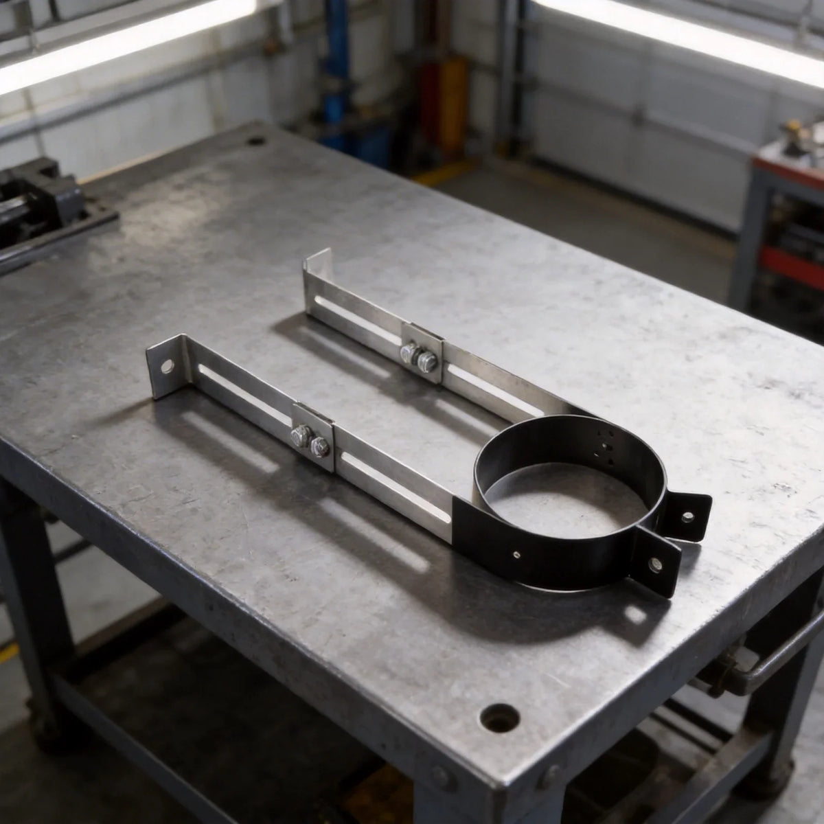 Adjustable Stainless Steel Chimney Pipe Wall Bracket | 150mm