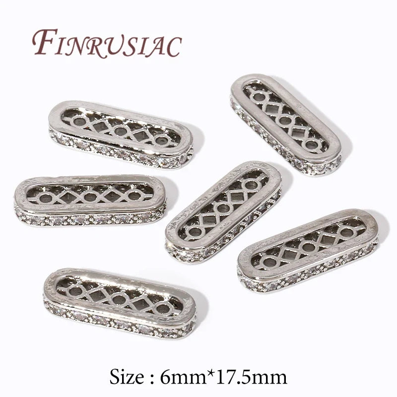 18K Gold Plated Zircon Flat Spacer Bars – DIY Jewelry Findings
