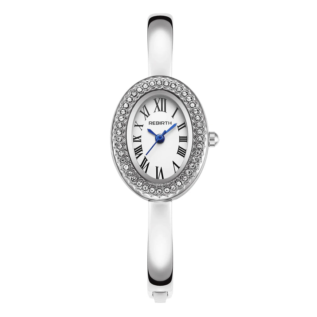 REBIRTH Retro Oval Quartz Watch – Casual Alloy Fashion Watch