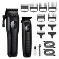 RIWA Cordless Hair Clipper LCD USB Rechargeable T-Blade Set