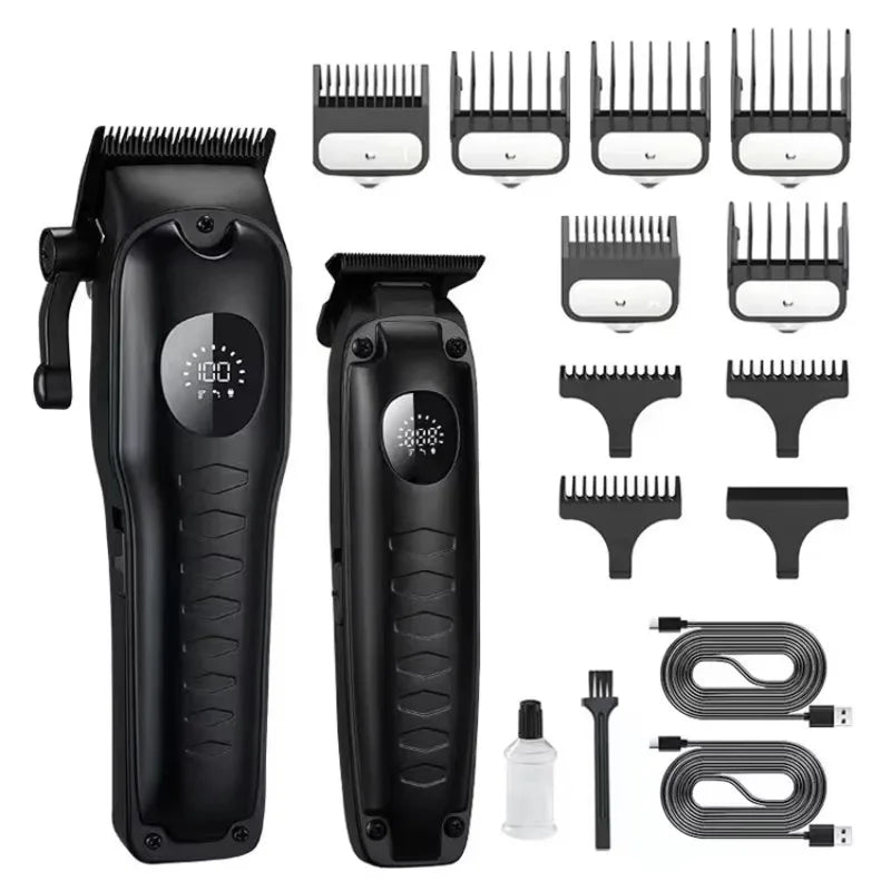 RIWA Cordless Hair Clipper Set – LCD Display & USB-C Charging