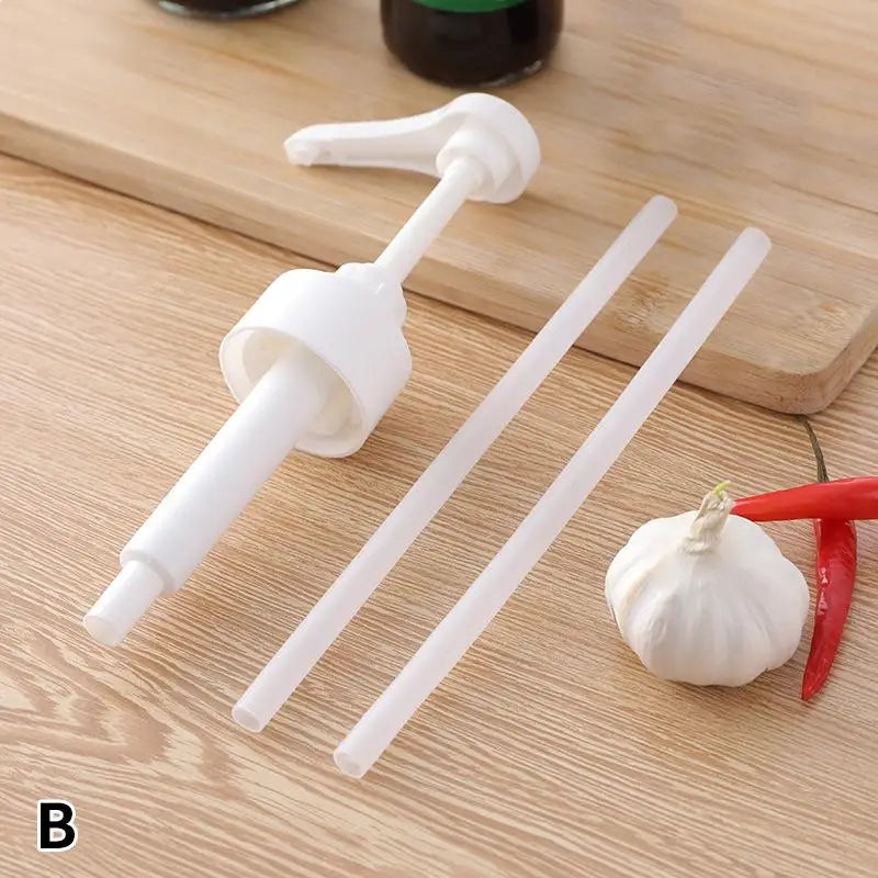 Universal Sauce Dispenser Pump Head – Leak-Proof PP Bottle Pump