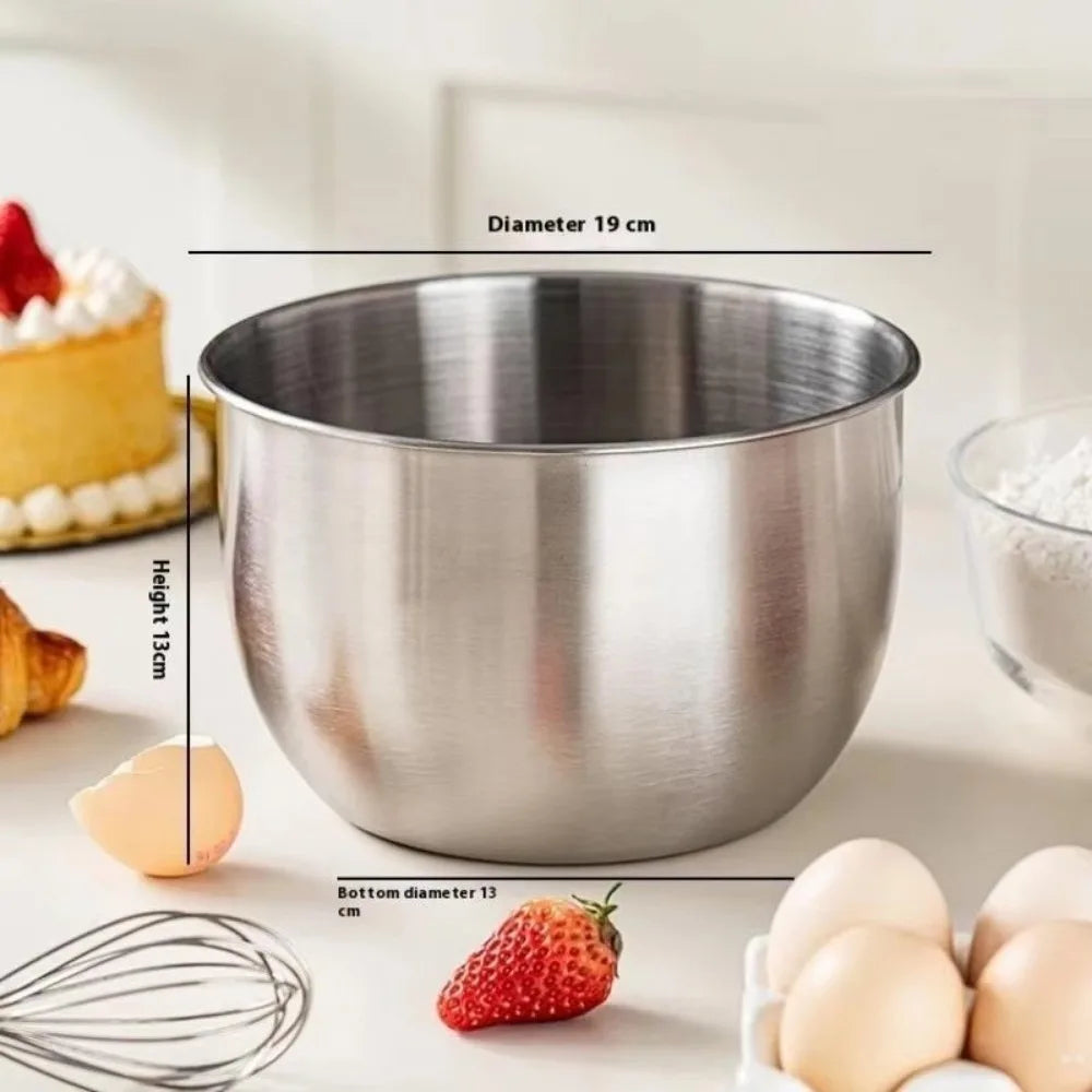 Stainless Steel Mixing Bowl – Deep Splash-Proof Design, S–XL