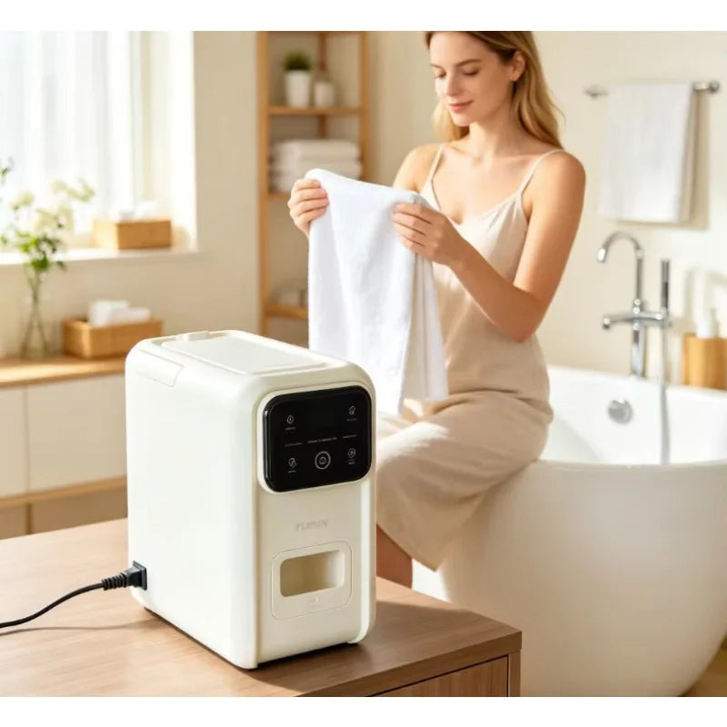 Smart Towel Warmer & Cooler – 20 Towels, 3-Sec, Sanitizing