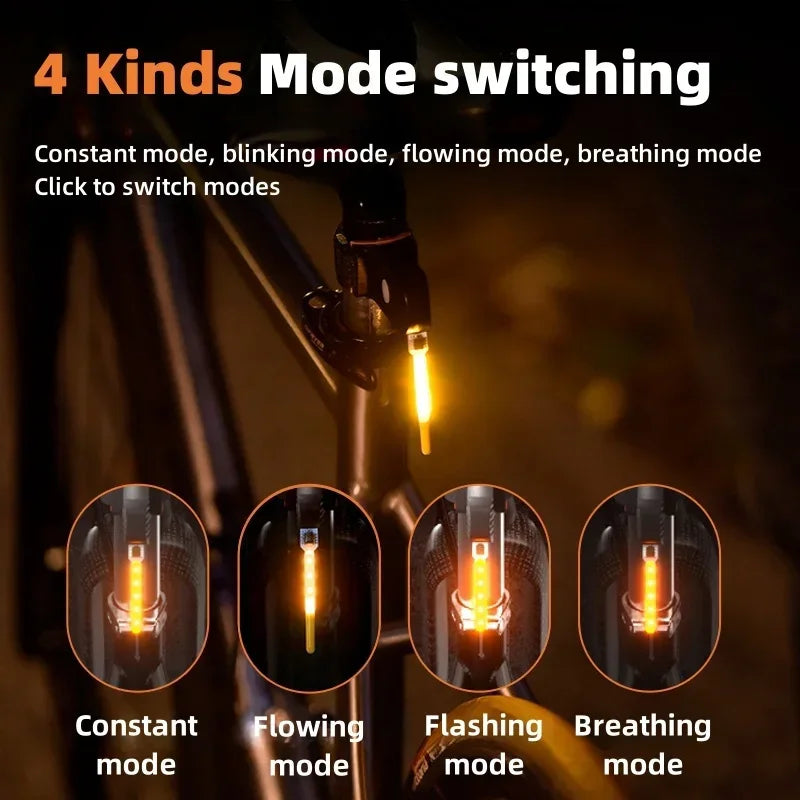 USB Rechargeable LED Bike Tail Light – IPX6, 4 Modes, MTB