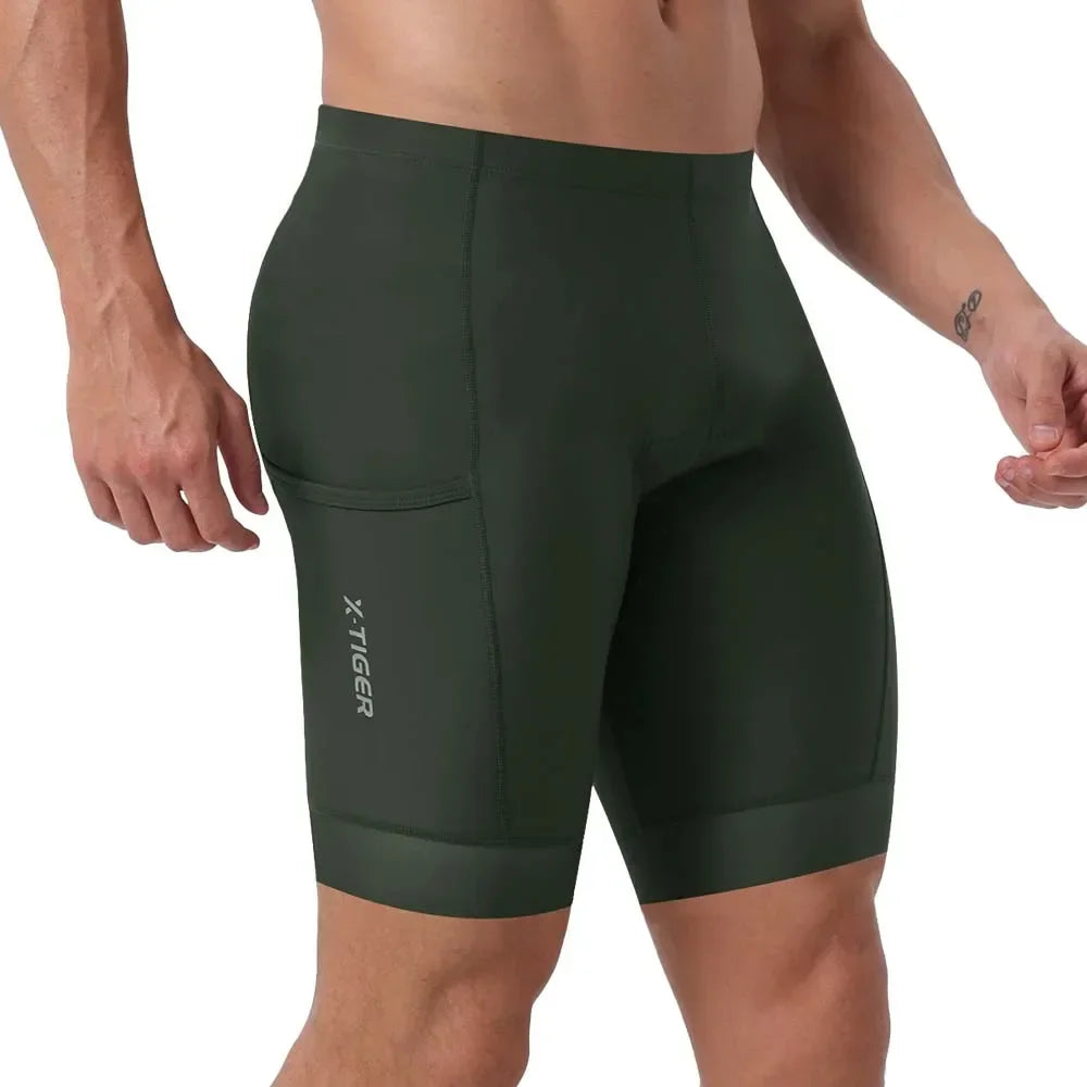 X-TIGER Men's 6D Gel Padded MTB Cycling Shorts | Quick Dry