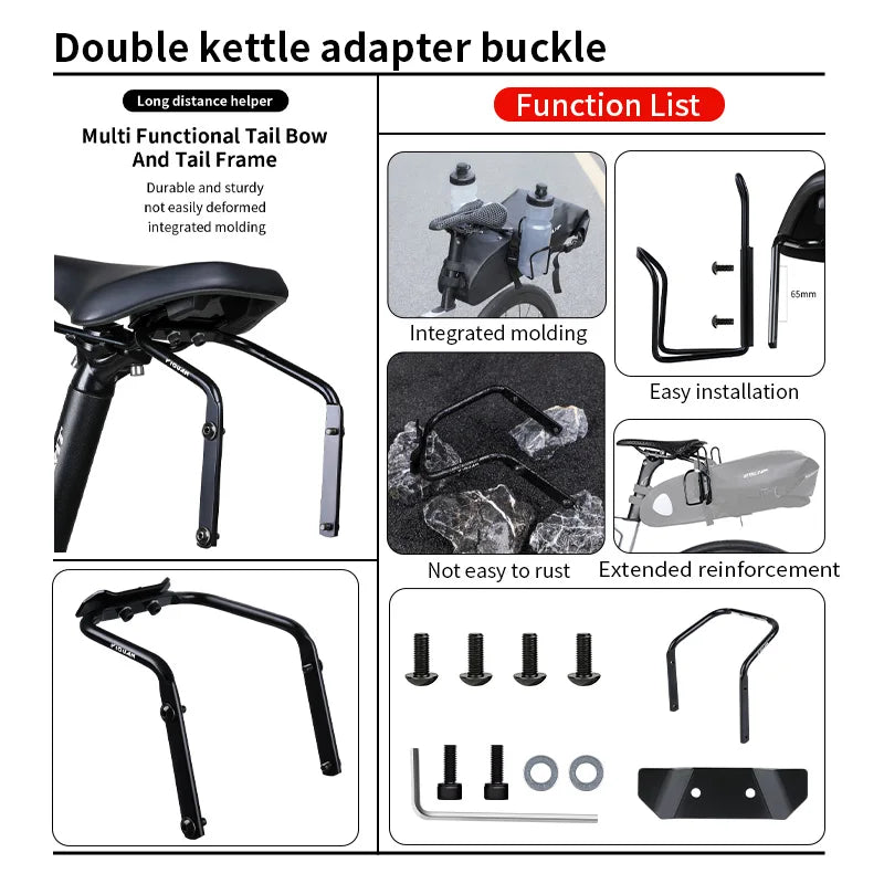 Bike Bottle Cage Adapter & Tail Bag Stabilizer | Nixie