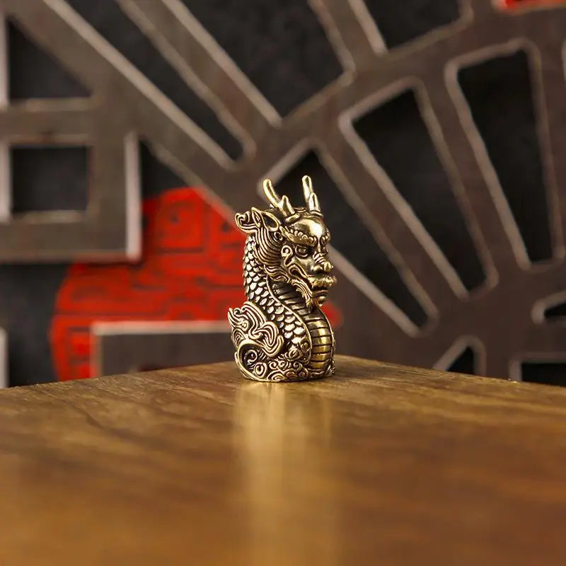 Brass Chinese Zodiac Animal Head Figurine | Vintage Collectible