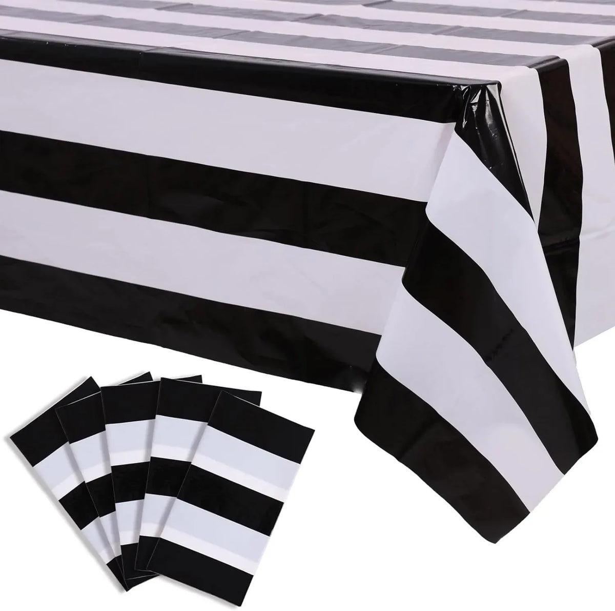 Red & White Striped Tablecloth 54x108" | Circus Carnival Party