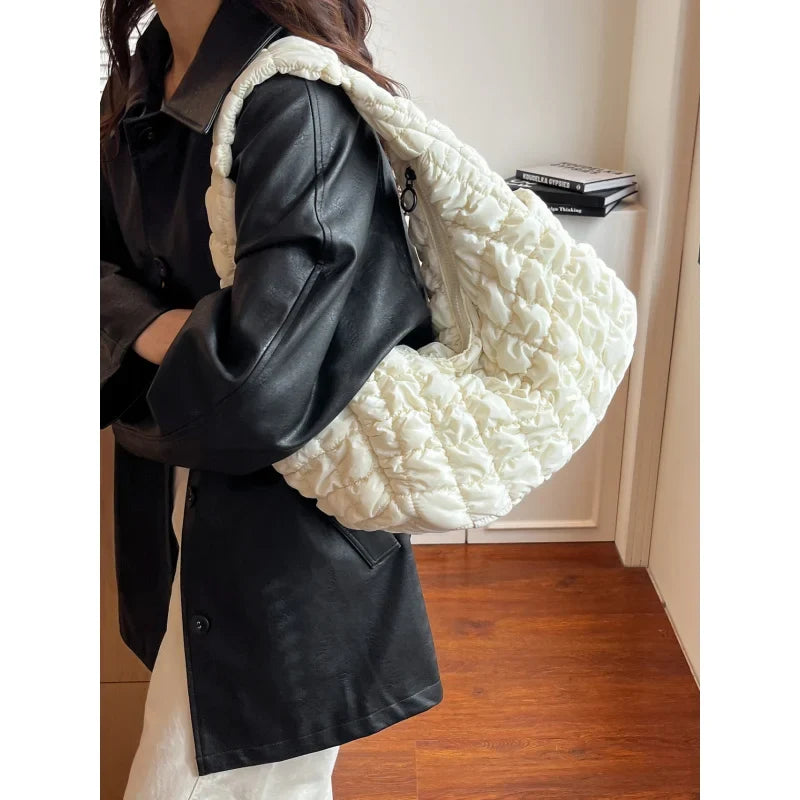 Puff Pleated Cloud Bag – Women's Large Crossbody Shoulder Bag
