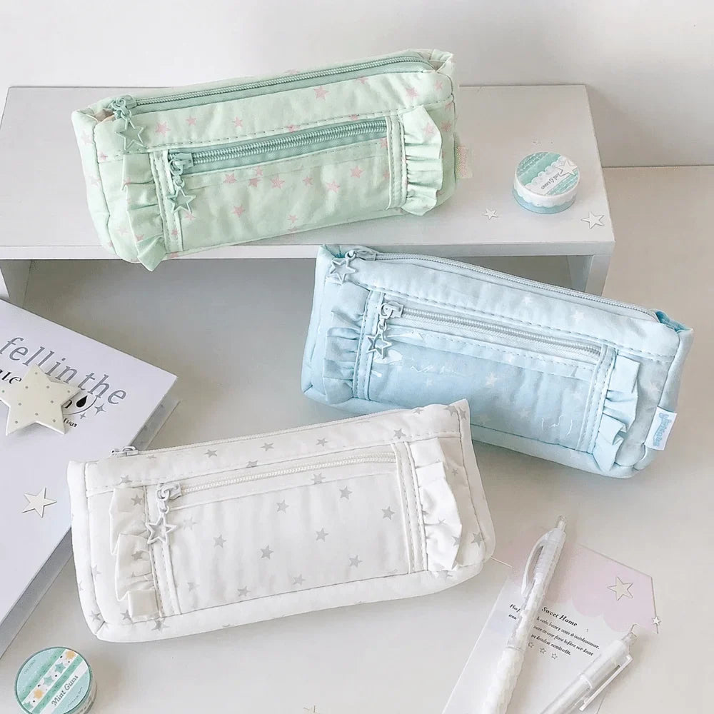 Transparent Pencil Case Large Capacity Badge Display Pen Bag