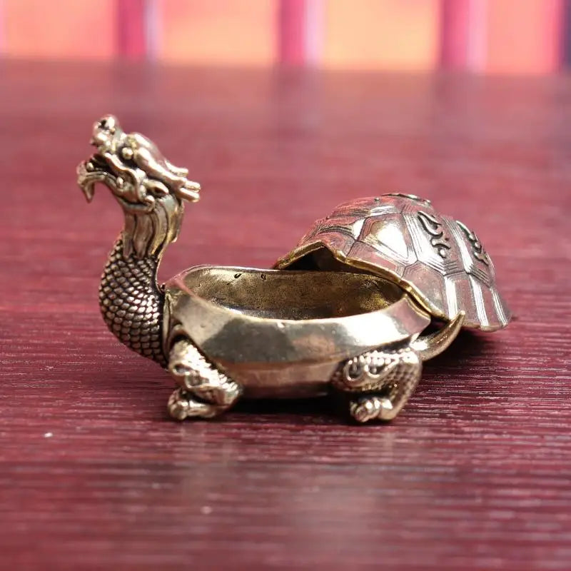 Dragon Turtle Brass Incense Burner – Xuanwu Zen Ornament