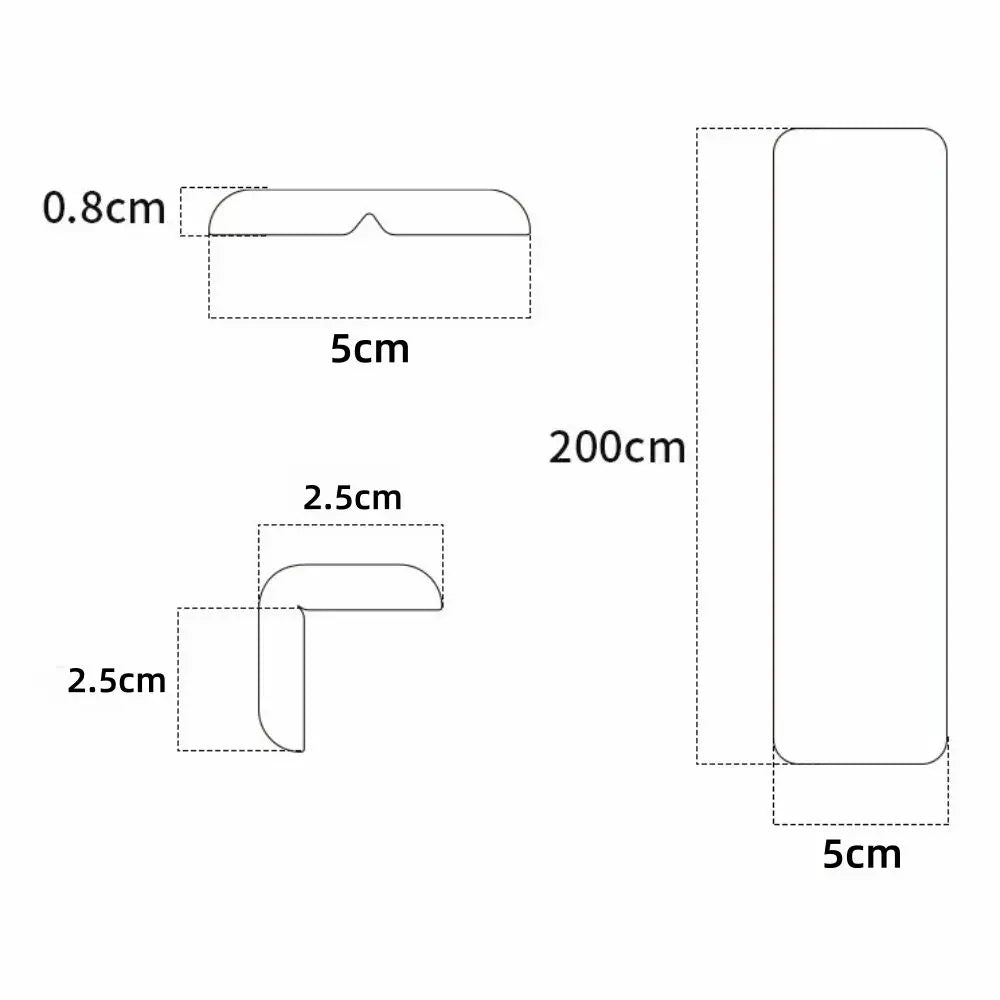 NBR Cartoon Bear Table Edge Guard Strip – 8mm Thick