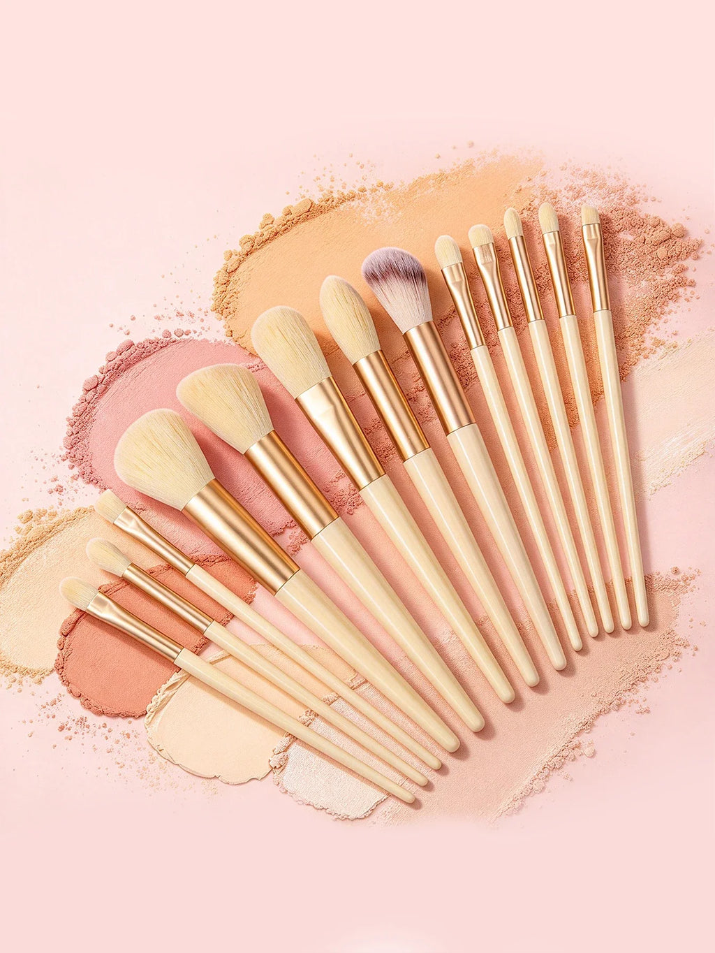 Nixie 18-Piece Makeup Brush Set – Powder, Blush & Eye Shadow