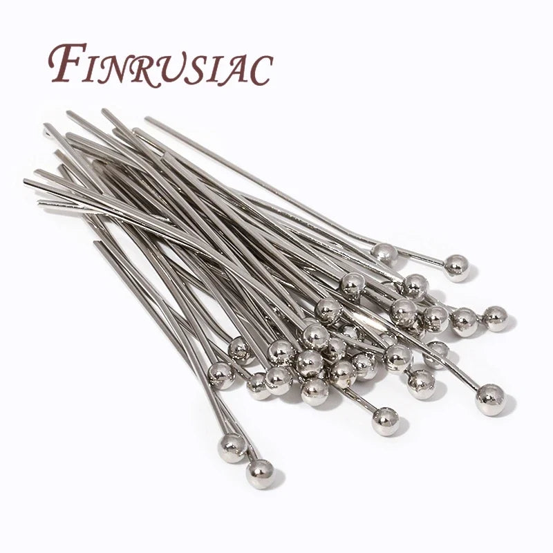 50Pcs 14K Gold Plated Ball Head Pins – DIY Jewelry Findings