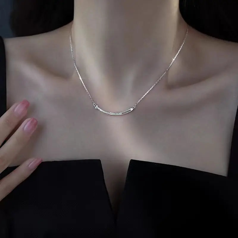Women's Smiling Face Cubic Zirconia Pendant Necklace