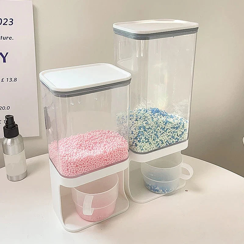 Wall-Mounted Transparent Storage Jar for Laundry Beads & Powder