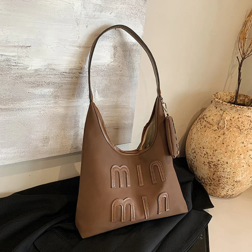Women's PU Leather Shoulder Tote Bag with Coin Purse | Large