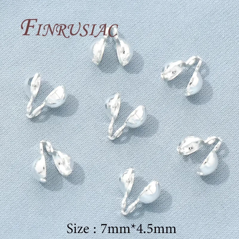 18K Gold Plated Crimp Beads & End Covers – 10/20 Pcs DIY