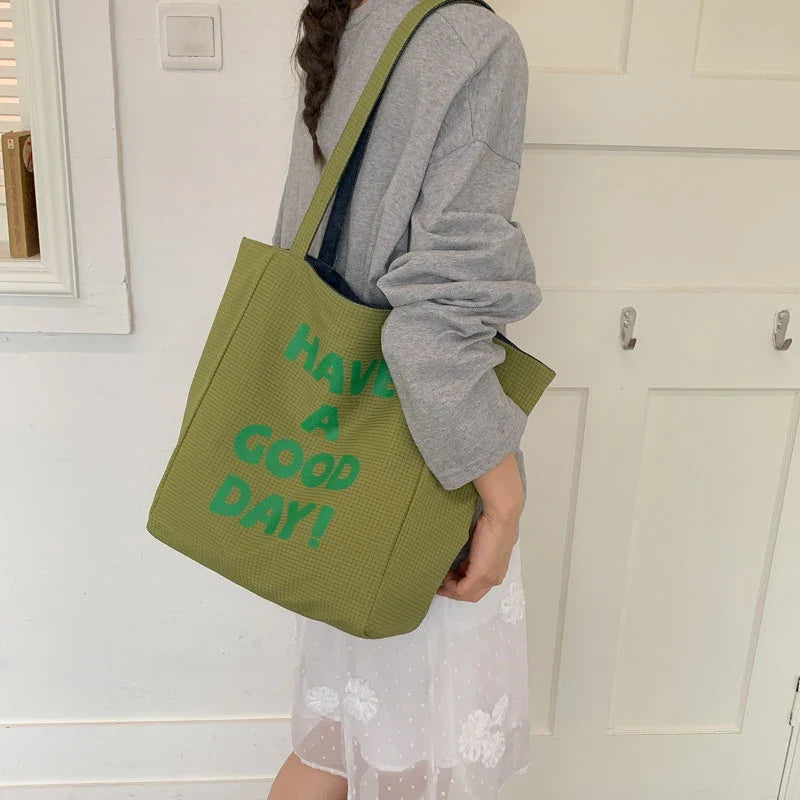 Women's Large Canvas Tote Shoulder Bag – Casual Commuter