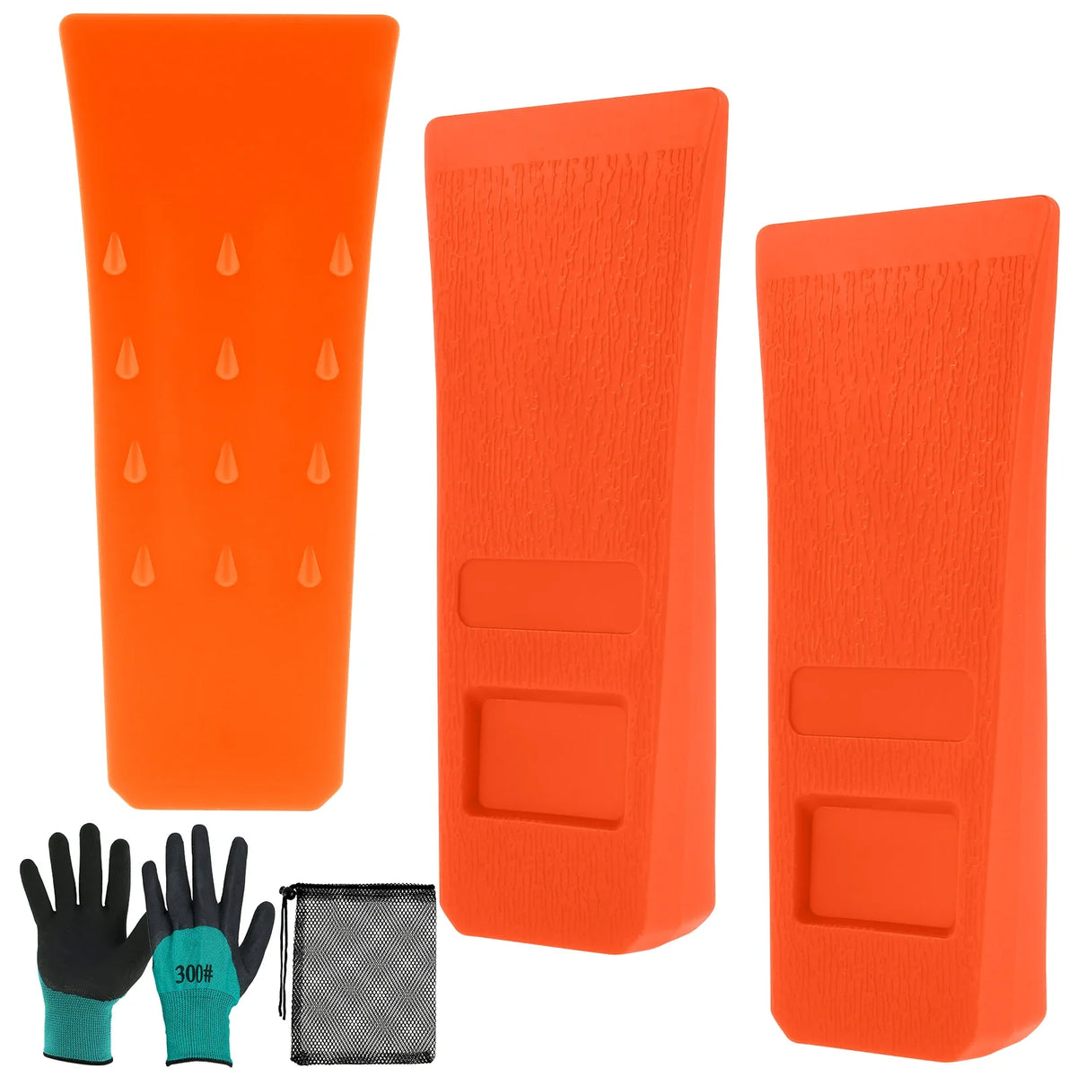 3-Pack Plastic Felling Wedges for Safe Tree Cutting & Logging