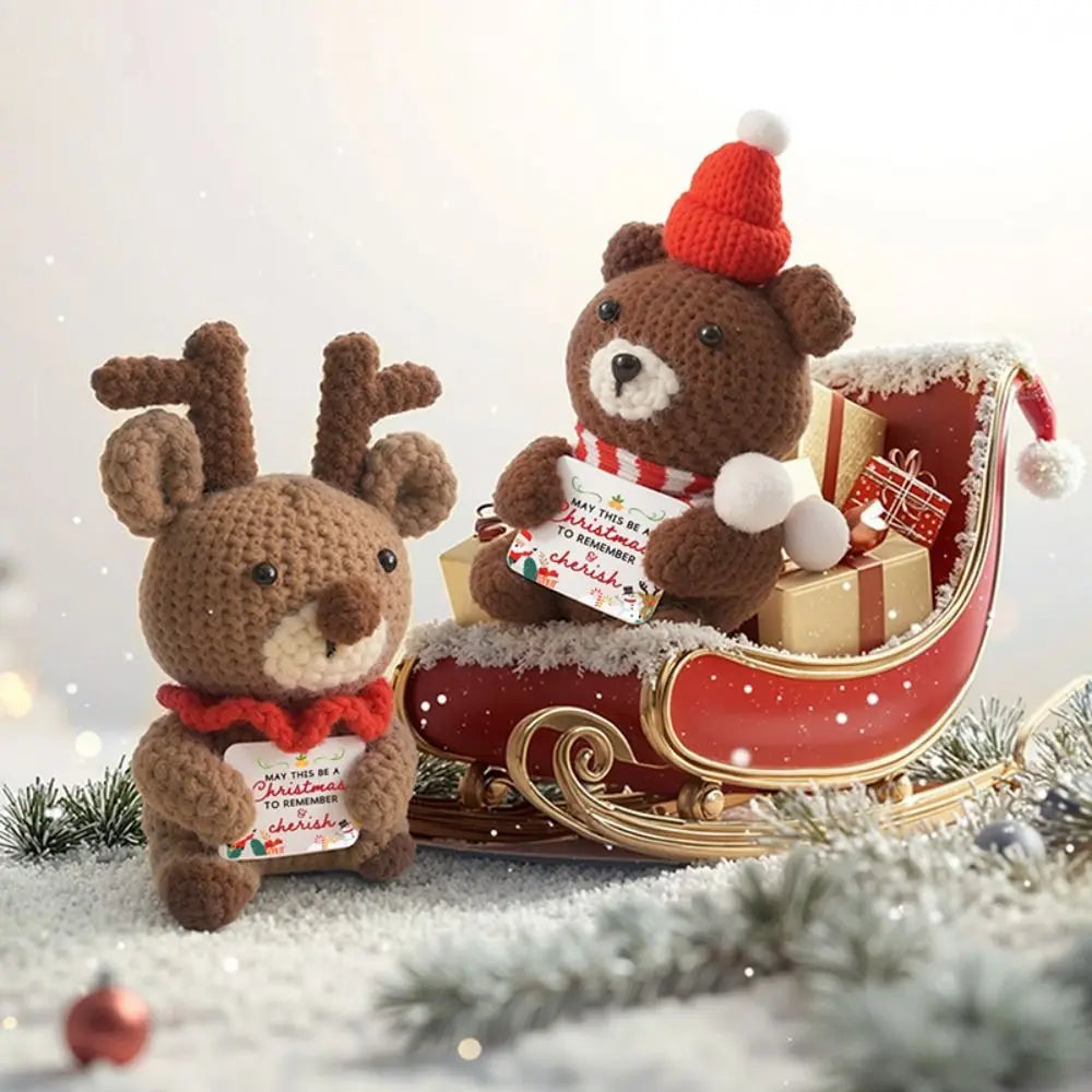 Mini Crochet Christmas Dolls – Handmade Knit Holiday Ornaments