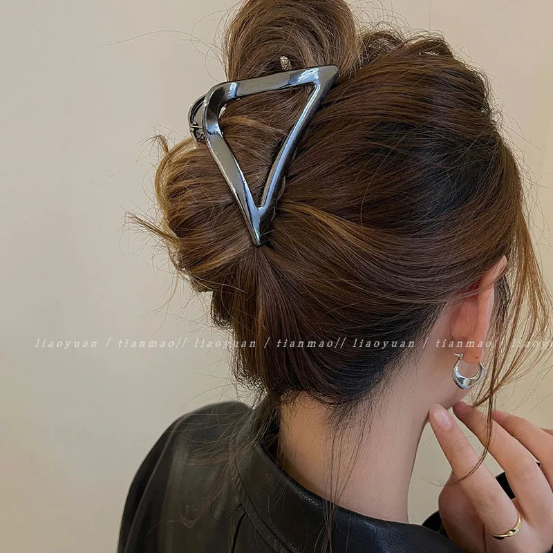 Metal Geometric Hair Claw Clips – Korean Style Barrettes Women