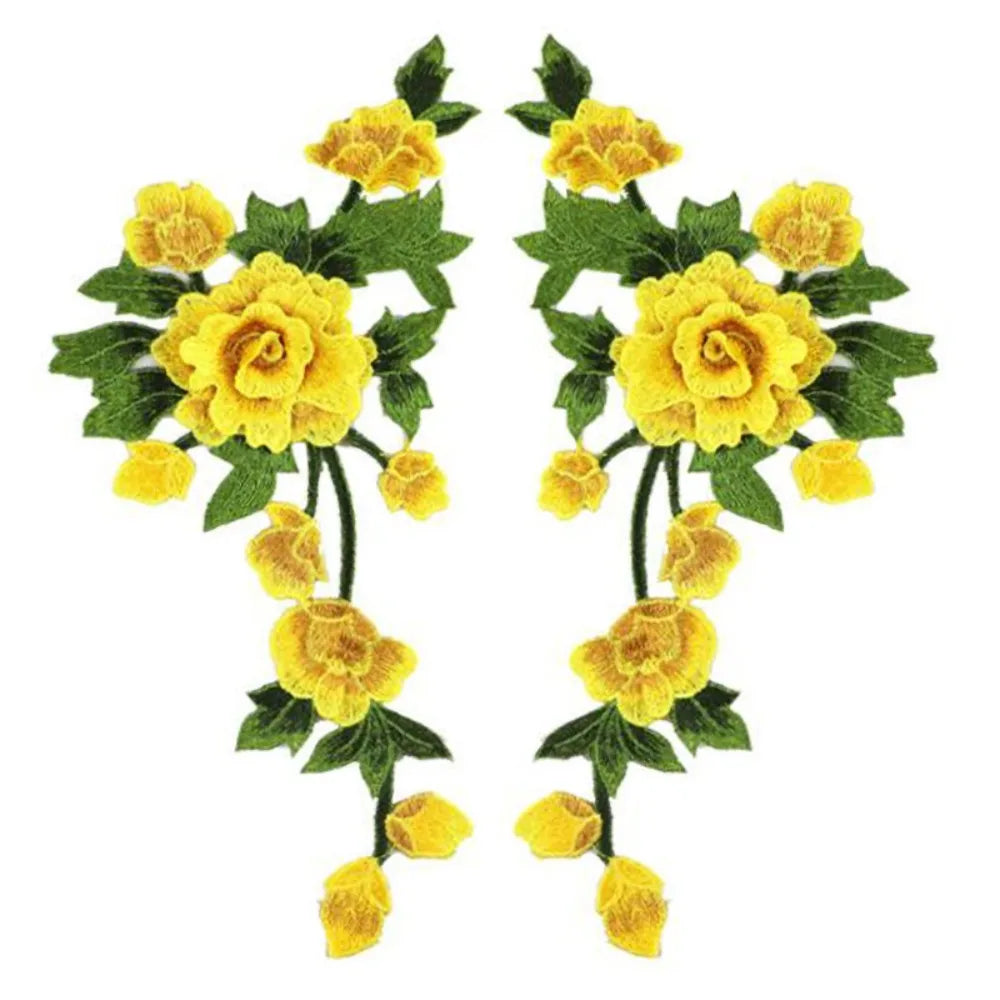 3D Rose Embroidery Applique Patches – Handmade Floral DIY Sewing
