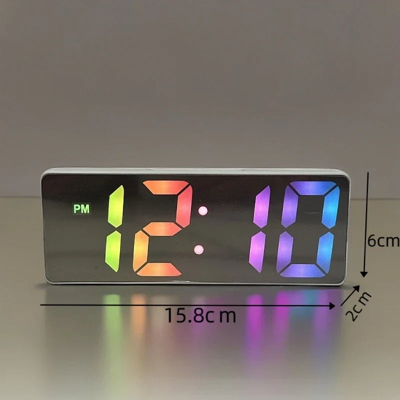 Voice Control LED Digital Alarm Clock – Dual Alarm & Night Mode
