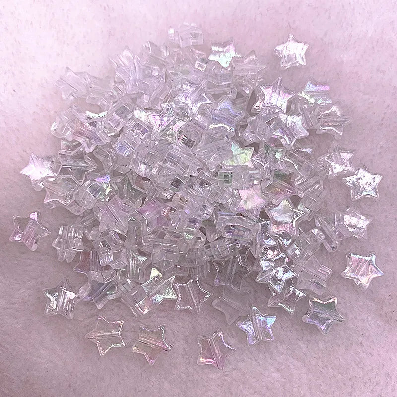 20pcs 11mm AB Star Acrylic Spacer Beads for DIY Jewelry Making