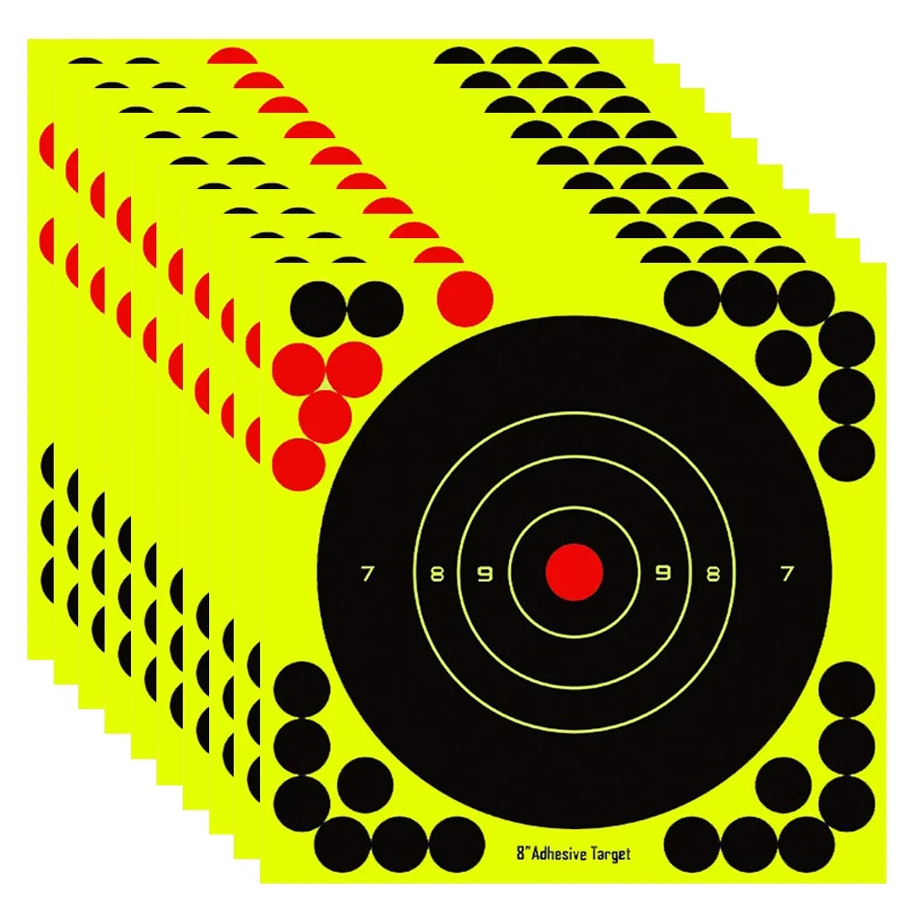 8-Inch Reactive Splatter Shooting Target Stickers – High Visibility