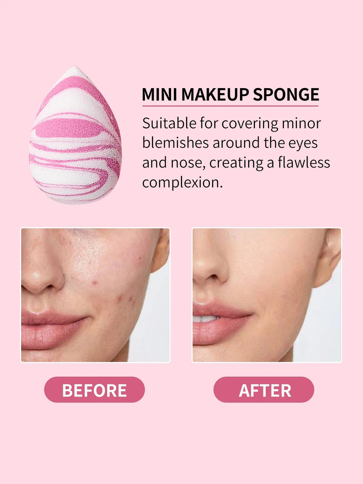15Pcs Mini Marble Makeup Sponges – Dry & Wet Cosmetic Puffs