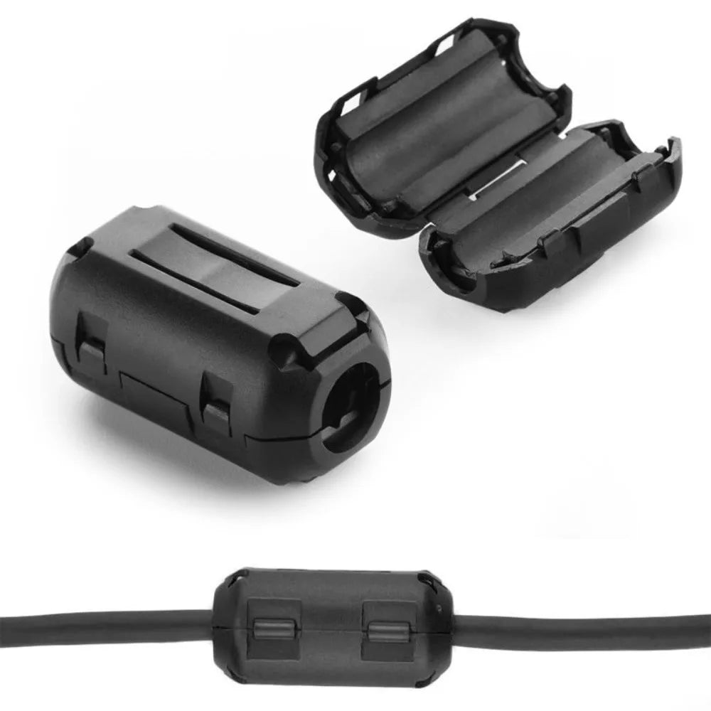 Snap-On Ferrite Bead Clamp EMI Filter Clip 3.5–13mm Cable